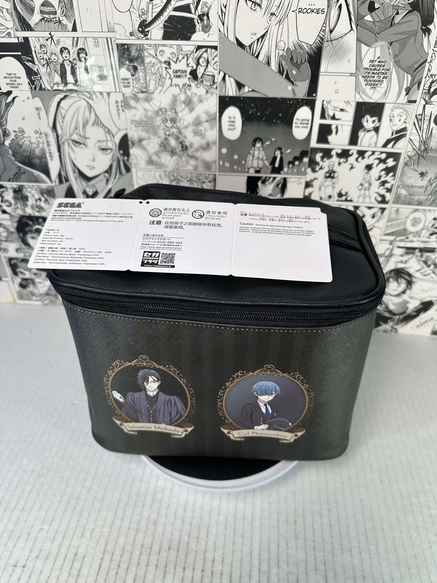 Black Butler - Carrying case/lunch bag w/tags (10in X 7in X 8in)