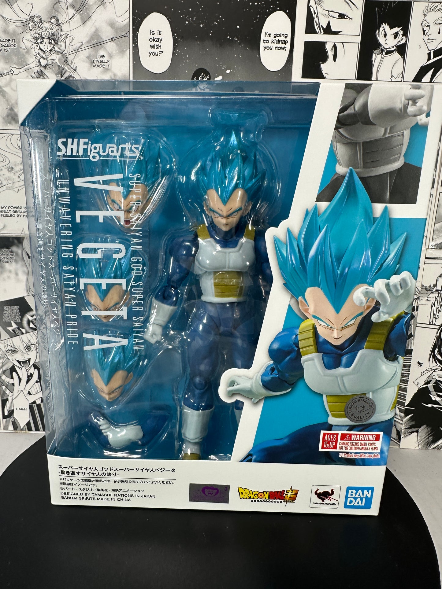(Lightning Pull Game) Dragon ball - Super Saiyan Blue Vegeta Unwavering saiyan pride s.h. figuarts