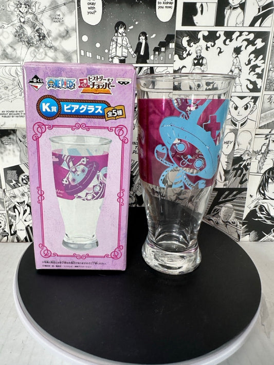 One Piece - tony tony chopper purple glass cup prize K 6” tall