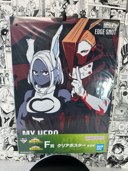 My hero academia - Mirko and Edge shot 11.75”X16.50” poster F prize Weaving power kuji