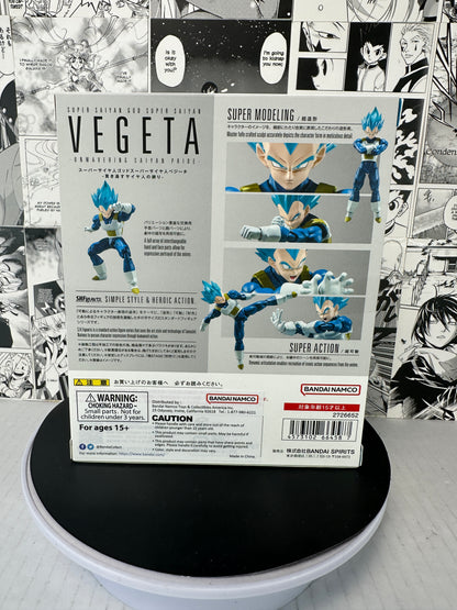 (Lightning Pull Game) Dragon ball - Super Saiyan Blue Vegeta Unwavering saiyan pride s.h. figuarts
