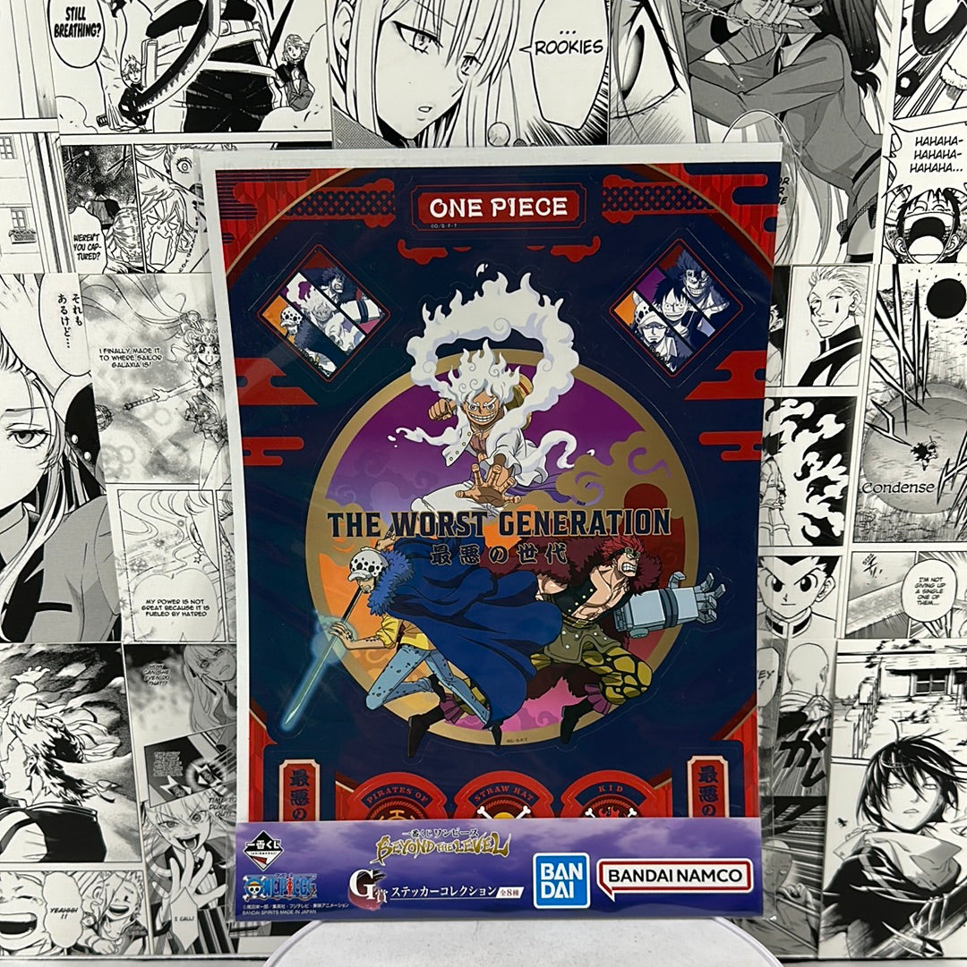 One Piece - Worst Generation sticker sheet Prize G Beyond the level
