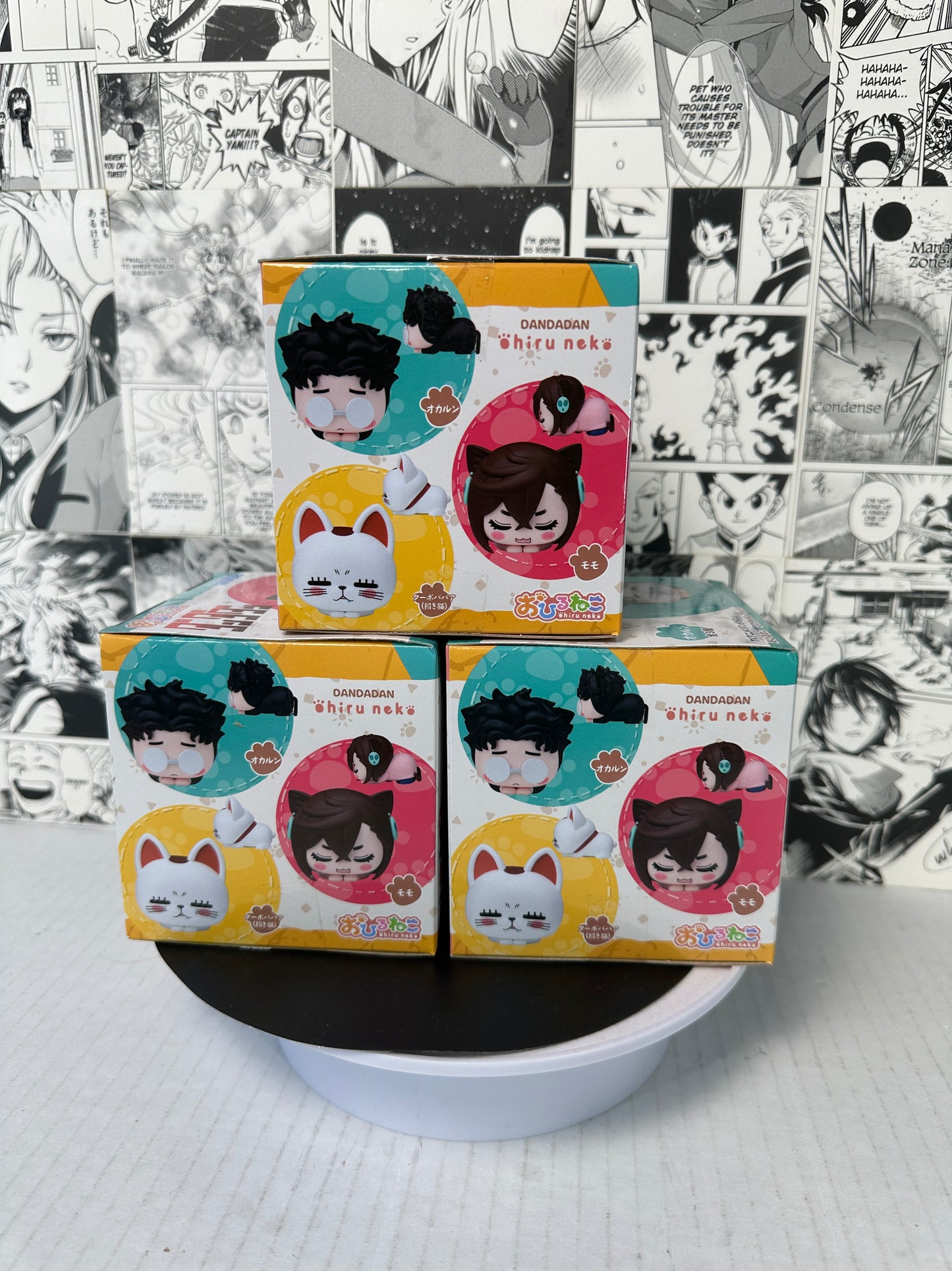 Dandadan - Momo, Okarun and turbo granny cat form 3.5” (sold as set)