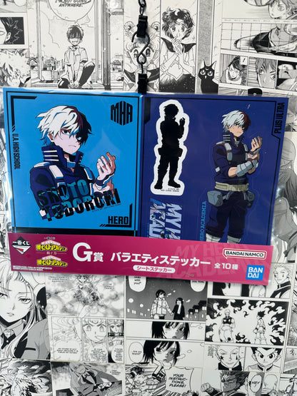 My hero academia - Shoto Todoroki sticker sheet G prize 8.25” X 11.75” Weaving power kuji