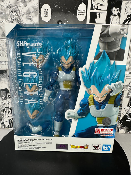 (Lightning Pull Game) Dragon ball - Super Saiyan Blue Vegeta Unwavering saiyan pride s.h. figuarts