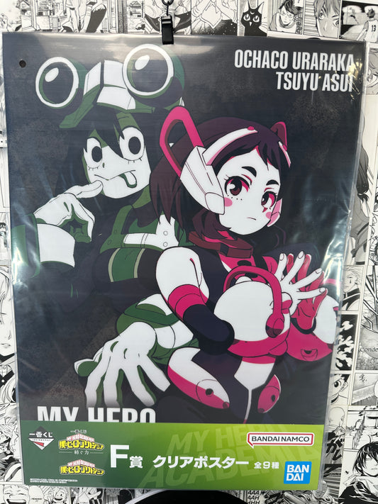 My hero academia - Ochaco Uraraka and Tsuyu Asui 11.75”X16.50” poster F prize Weaving power kuji
