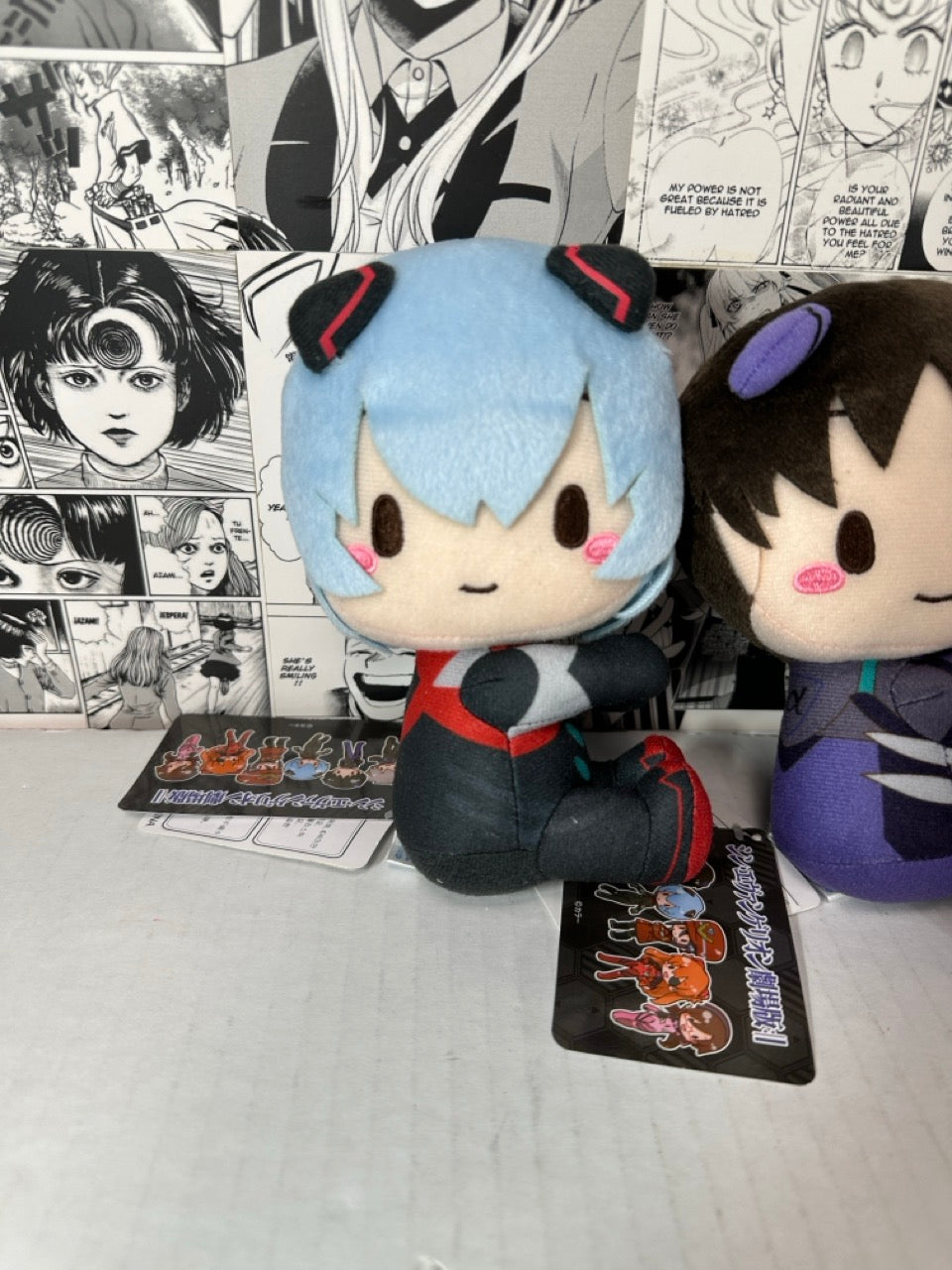 Evangelion - 4 plushie set Rei, Asuka, Shinji and Kaworu 6.5” tall