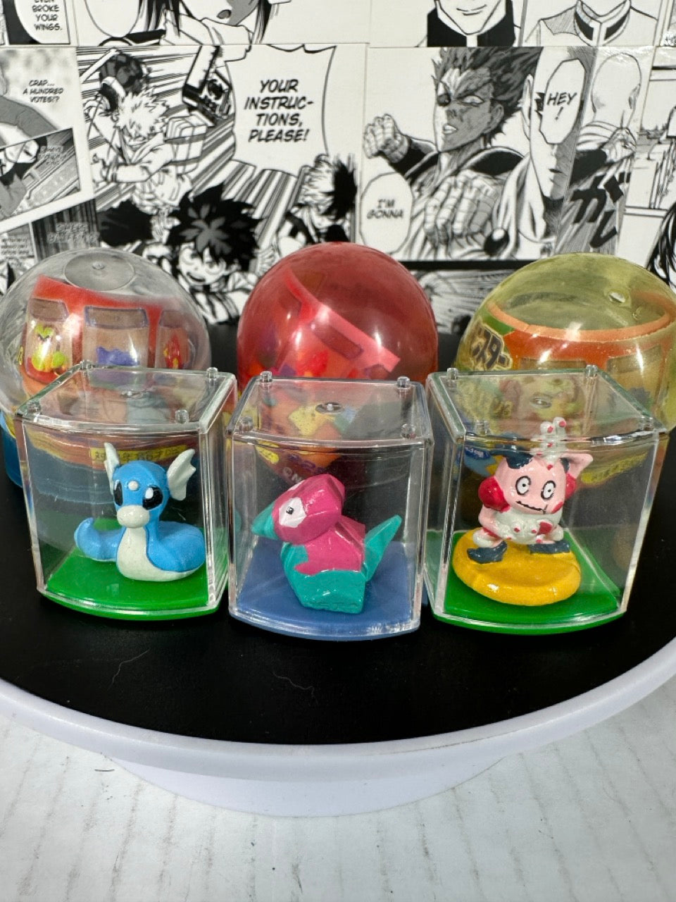 Pokemon - Mr. Mime, Porygon, Dratini gashapon
