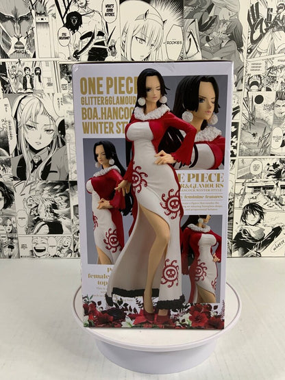 Una pieza - Boa.Hancock- estilo invierno- Rojo-Glitter y Glamours